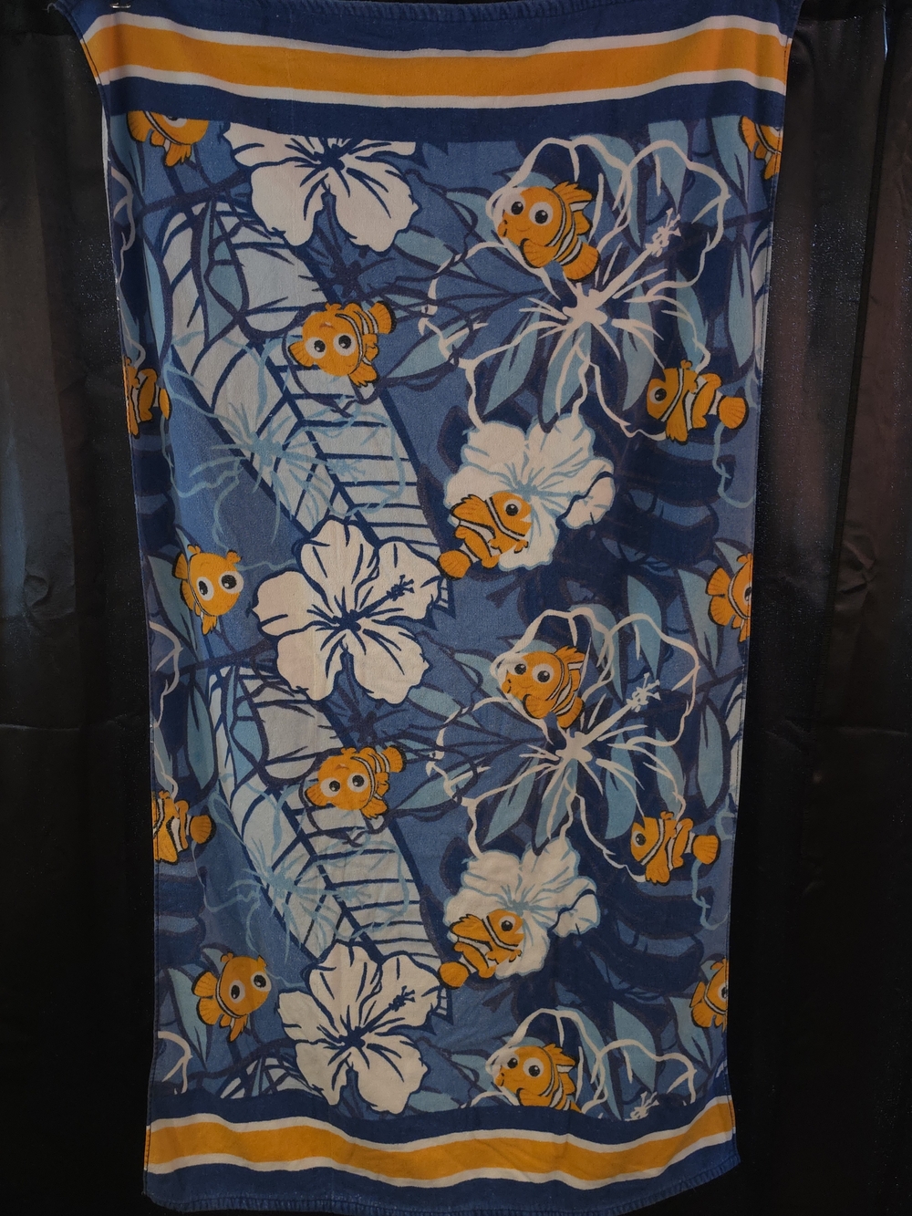 Vntg Disney Pixar Finding Nemo Beach Pool Bath Towel 100% Cotton 30" x 60"